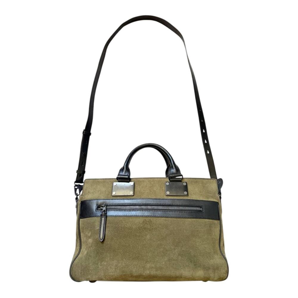 Rag & Bone Olive Green/Black Suede Leather Bag Purse